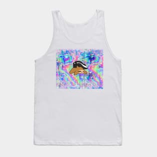 Little Skunk and Sloth Rainbow Holographic Tank Top